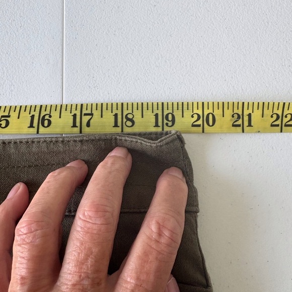 Loft High Rise Straight Olive Green Pants Size 16 Cotton Blend Teacher School - Picture 11 of 12